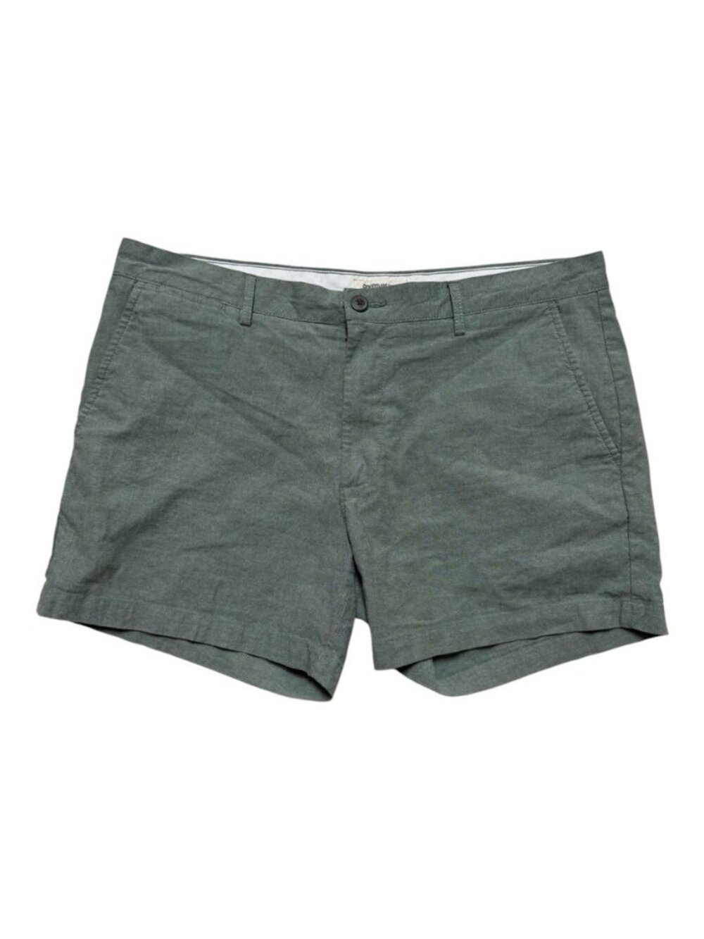 Goodthreads Green Chino Shorts Men’s Size 36 Cotton Stretch Flat Front 5 Inseam